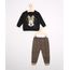 Conjunto-de-Moletom-Infantil-Blusa-Estampada-Minnie-Preta---Calca-Jogger-Animal-Print-de-Onca-Marrom-9976540-Marrom_1