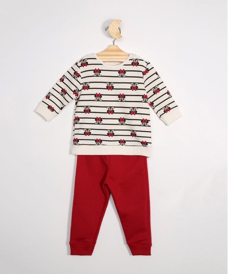 Conjunto-de-Moletom-Infantil-Blusa-Estampada-Minnie-Off-White---Calca-Jogger-Vermelho-9979682-Vermelho_1