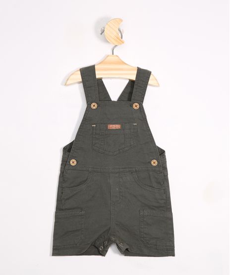 Jardineira-de-Sarja-Infantil-com-Bolso-Verde-Escuro-9968304-Verde_Escuro_1