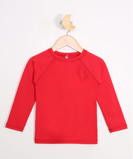 Blusa-de-Praia-Infantil-Manga-Longa-com-Protecao-UV50--Vermelha-9981094-Vermelho_1