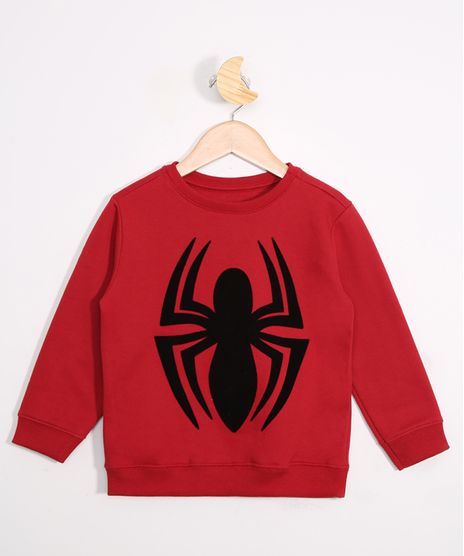 Blusa-Infantil-de-Moletom-Homem-Aranha-Flocado-Vermelha-9977341-Vermelho_1