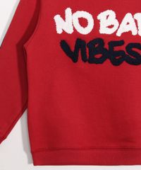 Blusa-Infantil-de-Moletom--No-Bad-Vibes--com-Faixa-Lateral-Vermelha-9978226-Vermelho_4