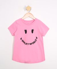 Blusa-Infantil-SmileyWorld-Manga-Curta-Rosa-9984019-Rosa_1