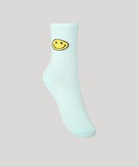 Meia-Feminina-Cano-Alto-Smiley--Azul-9982461-Azul_1
