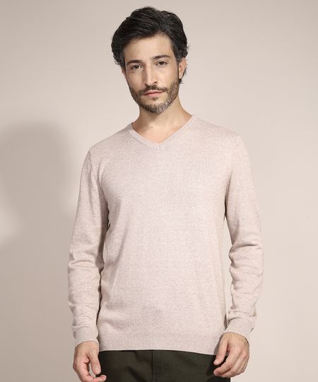 Sueter-em-Trico-Manga-Longa-Gola-V-Bege-9784343-Bege_1 Sueter-em-Trico-Manga-Longa-Gola-V-Bege-9784343-Bege_1