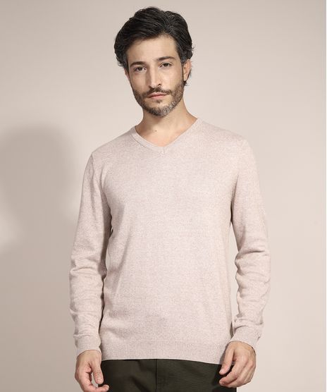 Sueter-em-Trico-Manga-Longa-Gola-V-Bege-9784343-Bege_1