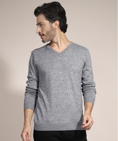 Sueter-em-Trico-Manga-Longa-Gola-V-Cinza-Mescla-Claro-9784343-Cinza_Mescla_Claro_1