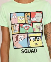 Camiseta-Feminina-Manga-Curta-Bob-Esponja--Squad--Decote-Redondo-Verde-Claro-9979331-Verde_Claro_2