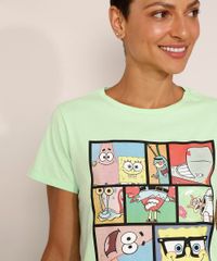 Camiseta-Feminina-Manga-Curta-Bob-Esponja--Squad--Decote-Redondo-Verde-Claro-9979331-Verde_Claro_6