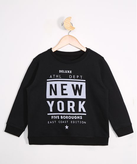 Blusa-Infantil-de-Moletom--New-York--Preta-9991484-Preto_1