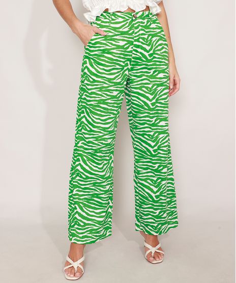 Calca-Wide-Reta-Alfaiataria-Estampada-Animal-Print-Zebra-Cintura-Alta-Mindset-Verde-9987217-Verde_1