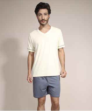 Pijama-de-Algodao-Manga-Curta-Gola-V-Lupo-Multicor-9971834-Multicor_1