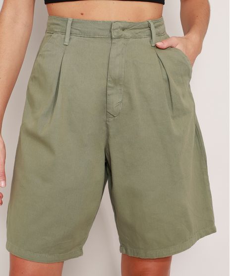 Bermuda-de-Sarja-Alfaiataria-Cintura-Super-Alta-Mindset-Verde-Militar-9990999-Verde_Militar_1