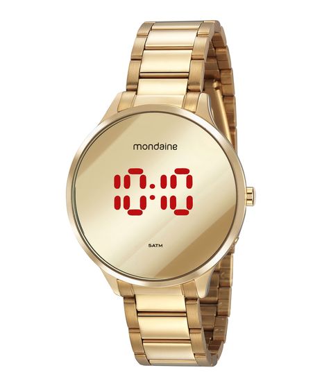 Kit-de-Relogio-Digital-Mondaine-Feminino---Brinco---Colar---83337LPMVDE2KG-DOURADO-9988524-Dourado_1