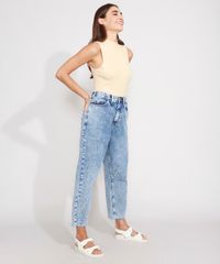 Calca-Jeans-Feminina-Baggy-Cintura-Super-Alta-Marmorizada-Azul-Medio-9988920-Azul_Medio_3