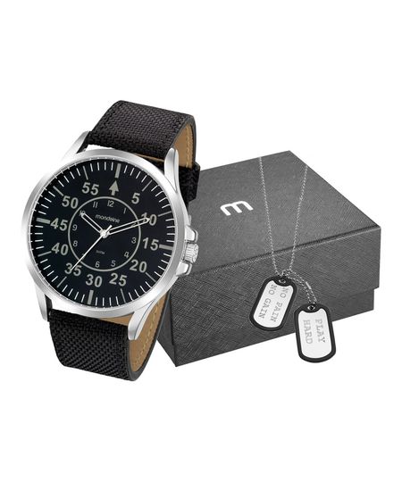 Kit-de-Relogio-Analogico-Mondaine-Masculino---Colar---53606LPMVME7KC-PRATEADO-9984205-Prateado_1