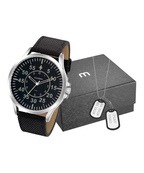 Kit-de-Relogio-Analogico-Mondaine-Masculino---Colar---53606LPMVME7KC-PRATEADO-9984205-Prateado_1
