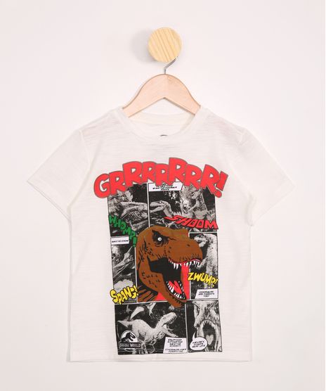 Camiseta-Infantil-Manga-Curta-Jurassic-World-Off-White-9976749-Off_White_1