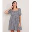 Vestido-de-Algodao-Estampado-Xadrez-Vichy-Curto-Manga-Bufante-Mindset-Preto-9989267-Preto_1