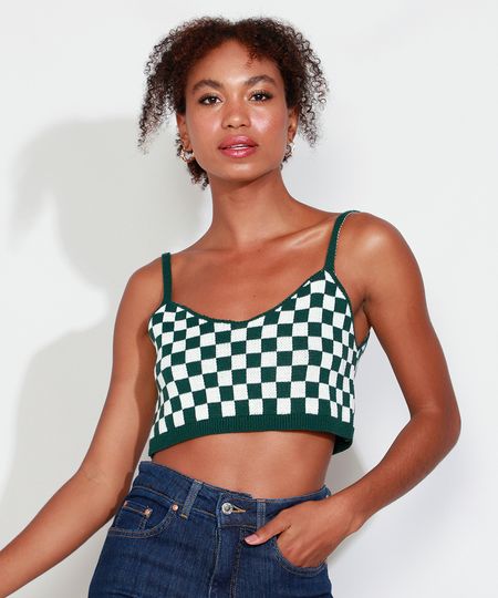 Top-Cropped-de-Trico-Feminino-Mindset-Estampado-Xadrez-Vichy-Alca-Fina-Decote-Redondo-Verde-Escuro-9993259-Verde_Escuro_1