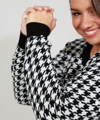 Cardigan-de-Trico-Feminino-Plus-Size-Mindset-Cropped-Estampado-Pied-de-Poule-Decote-Redondo-Preto-9993266-Preto_4
