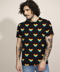 Camiseta-de-Algodao-Pride-Estampada-Mickey-Manga-Curta-Gola-Careca-Preta-9982839-Preto_1