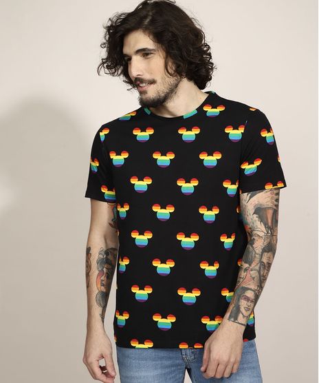 Camiseta-de-Algodao-Pride-Estampada-Mickey-Manga-Curta-Gola-Careca-Preta-9982839-Preto_1