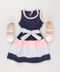 Vestido-Infantil-Regata-com-Laco-Decote-Redondo-em-Algodao---Sustentavel-Azul-Marinho-8661965-Azul_Marinho_3