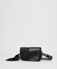 Pochete-Feminina-com-Suede-e-Tassel-Preta-9167659-Preto_2