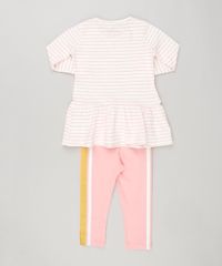 Conjunto-Infantil-de-Vestido-Listrado-Divertido-Off-White-Manga-Longa---Calca-Legging-com-Listra-Lateral-em-Algodao---Sustentavel-Rosa-9155370-Rosa_2