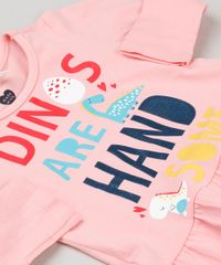 Conjunto-Infantil-de-Vestido--Dinos--Rosa-Manga-Longa---Calca-Legging-Estampada-com-Dinossauros-Algodao---Sustentavel-Off-White-9155701-Off_White_4