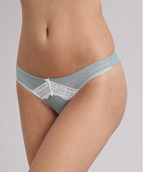 Calcinha-Feminina-Fio-Dental-em-Tule-com-Renda-Verde-Claro-9083123-Verde_Claro_1