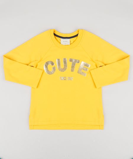 Blusao-Infantil-em-Moletom--Cute--Manga-Longa-Decote-Redondo-Amarelo-9195317-Amarelo_1 Blusao-Infantil-em-Moletom--Cute--Manga-Longa-Decote-Redondo-Amarelo-9195317-Amarelo_1