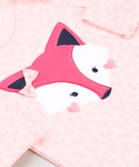Body-Infantil-Estampado-de-Folhas-com-Raposa-Manga-Longa-Decote-Redondo-em-Algodao---Sustentavel-Rosa-Claro-8933876-Rosa_Claro_4