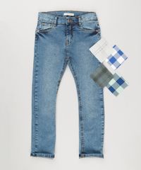 Calca-Jeans-Infantil-com-Retalho-Xadrez-Azul-Medio-9164722-Azul_Medio_3