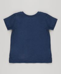 Camiseta-Infantil-com-Bolso-Estampado-Raposa-Manga-Curta-Gola-Careca-em-Algodao---Sustentavel-Azul-Marinho-9133430-Azul_Marinho_2