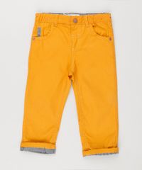 Calca-Color-Infantil-com-Barra-Dobrada-Listrada-Amarelo-Escuro-8950639-Amarelo_Escuro_1
