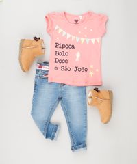 Blusa-Infantil--Pipoca-Bolo-Doce-e-Sao-Joao--Manga-Curta-Decote-Redondo-em-Algodao---Sustentavel-Rosa-9231065-Rosa_3