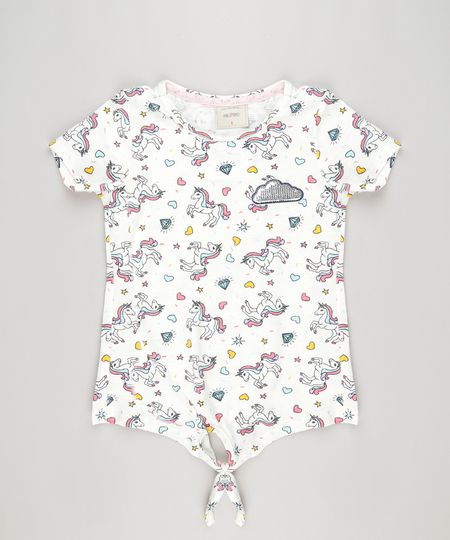 Blusa-Infantil-Estampada-de-Unicornio-com-Paete-Manga-Curta-Decote-Redondo-em-Algodao---Sustentavel-Off-White-9160824-Off_White_1