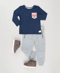 Camiseta-Infantil-com-Bolso-Estampado-Raposa-Manga-Longa-Gola-Careca-em-Algodao---Sustentavel-Azul-Marinho-9133429-Azul_Marinho_3