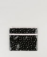 Necessaire-Feminina-Estampada-de-Poas-Preta-9131576-Preto_2
