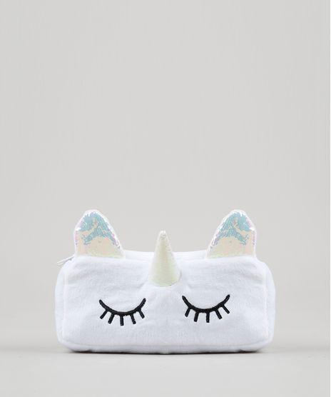 Necessaire-Feminina-Unicornio-Branca-9132237-Branco_1