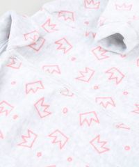Macacao-Infantil-Estampado-de-Coroas-em-Plush-Manga-Longa-em-Algodao---Sustentavel-Cinza-Mescla-8793788-Cinza_Mescla_3