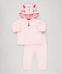 Conjunto-Infantil-Gatinha-de-Blusao-com-Capuz-e-Ziper---Calca-com-Bolso-em-Fleece-de-Algodao---Sustentavel-Rosa-Claro-8946706-Rosa_Claro_1
