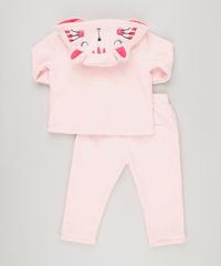 Conjunto-Infantil-Gatinha-de-Blusao-com-Capuz-e-Ziper---Calca-com-Bolso-em-Fleece-de-Algodao---Sustentavel-Rosa-Claro-8946706-Rosa_Claro_2