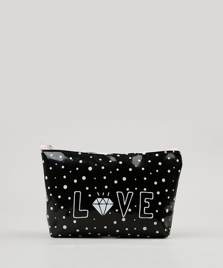 Necessaire-Feminina-Estampada-de-Poas--Love--Preta-9131573-Preto_1 Necessaire-Feminina-Estampada-de-Poas--Love--Preta-9131573-Preto_1