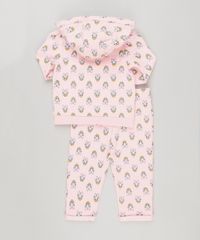 Conjunto-Infantil-Estampado-da-Margarida-de-Blusao-com-Capuz-e-Ziper---Calca-em-Moletom-de-Algodao---Sustentavel-Rosa-8946703-Rosa_2