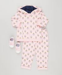 Conjunto-Infantil-Estampado-da-Margarida-de-Blusao-com-Capuz-e-Ziper---Calca-em-Moletom-de-Algodao---Sustentavel-Rosa-8946703-Rosa_3