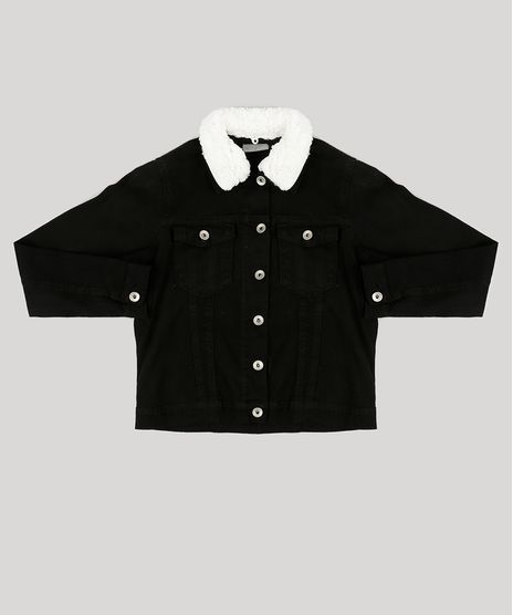 Jaqueta-Infantil-Canelada-Com-Bolsos-e-Pelo-Preta-9169050-Preto_1