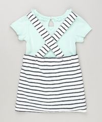 Conjunto-Infantil-de-Body-com-Babado-Manga-Curta-Verde---Salopete-Listrada-em-Algodao---Sustentavel-Off-White-8772946-Off_White_2